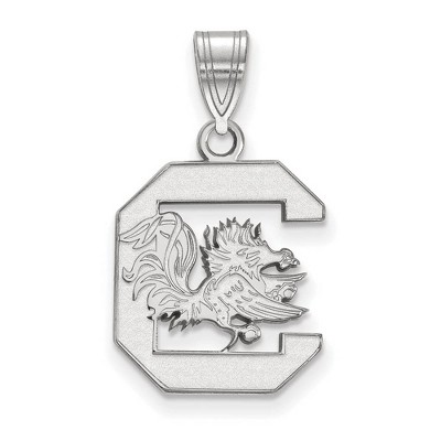 Black Bow Jewelry 14k White Gold South Carolina Gamecocks NCAA Medium Pendant