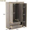 NicBex 68.20"H Armoire Mirror Wardrobe Closet Storage Cabinet with 3 Doors & Shelves & 2 Drawers for Bedroom - 3 of 4