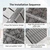 12"x12" Square Composite Patio Interlocking Deck Tiles. Four Slat Plastic Outdoor Flooring, All Weather for Balcony - 4 of 4