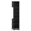 Ridstar 66.9 in. H Black Bathroom Storage Cabinet with Two Doors and Adjustable Shelves - 2 of 4