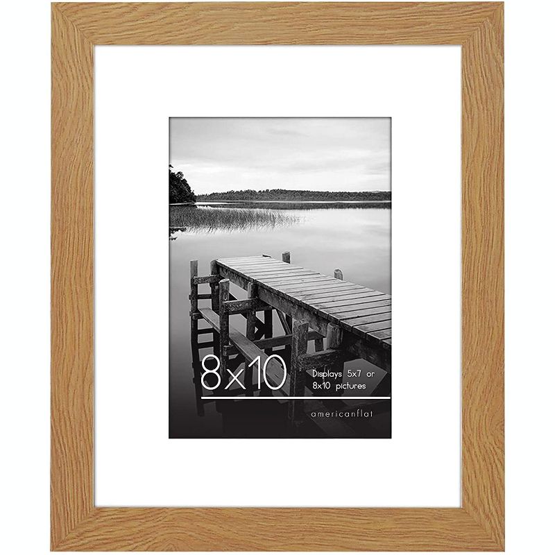 Americanflat Picture Frame with tempered shatter-resistant glass - Available in a variety of sizes and styles, 1 of 5