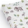 Sweet Jojo Designs Gender Neutral Unisex Changing Pad Sheet Watercolor Elephants Grey Green and Blue - 4 of 4