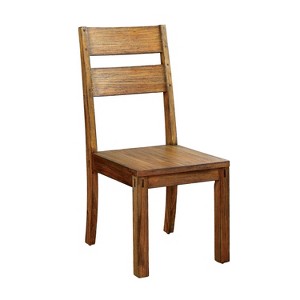 Flintwood Panel Back Side Chair Dark Oak - Sun & Pine, Brown