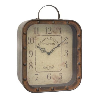 Square Industrial Table Clock - Stonebriar Collection