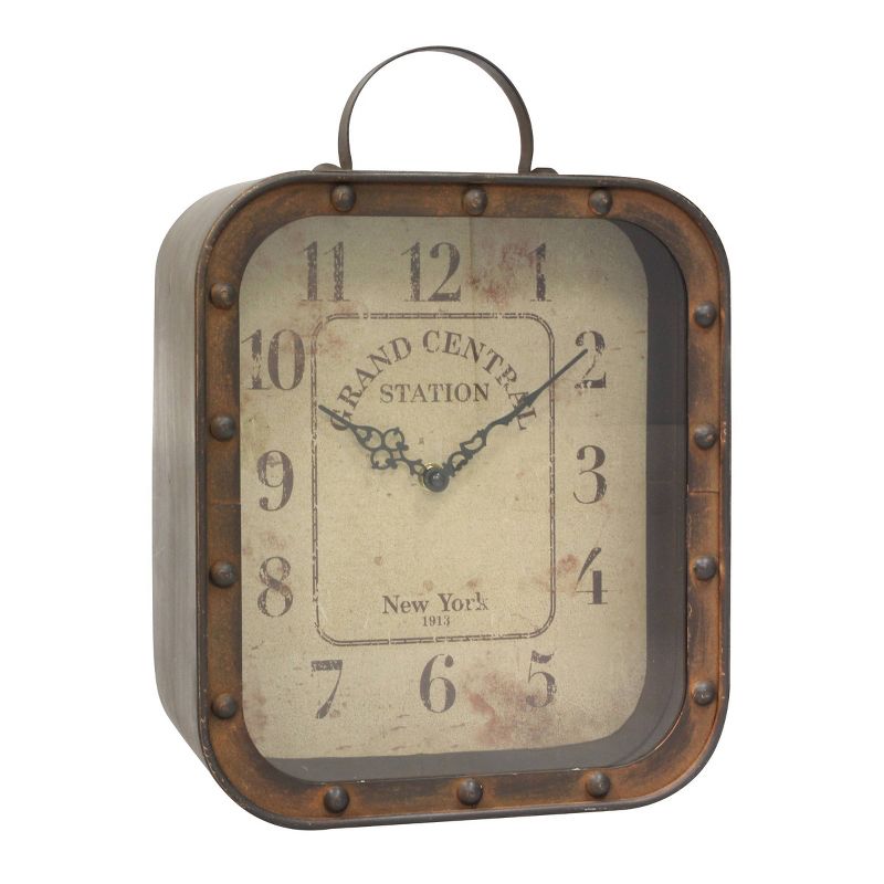 Square Industrial Table Clock - Stonebriar Collection, 1 of 4
