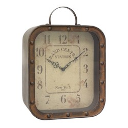 Stonebriar Victoria Station Table top Clock Off White