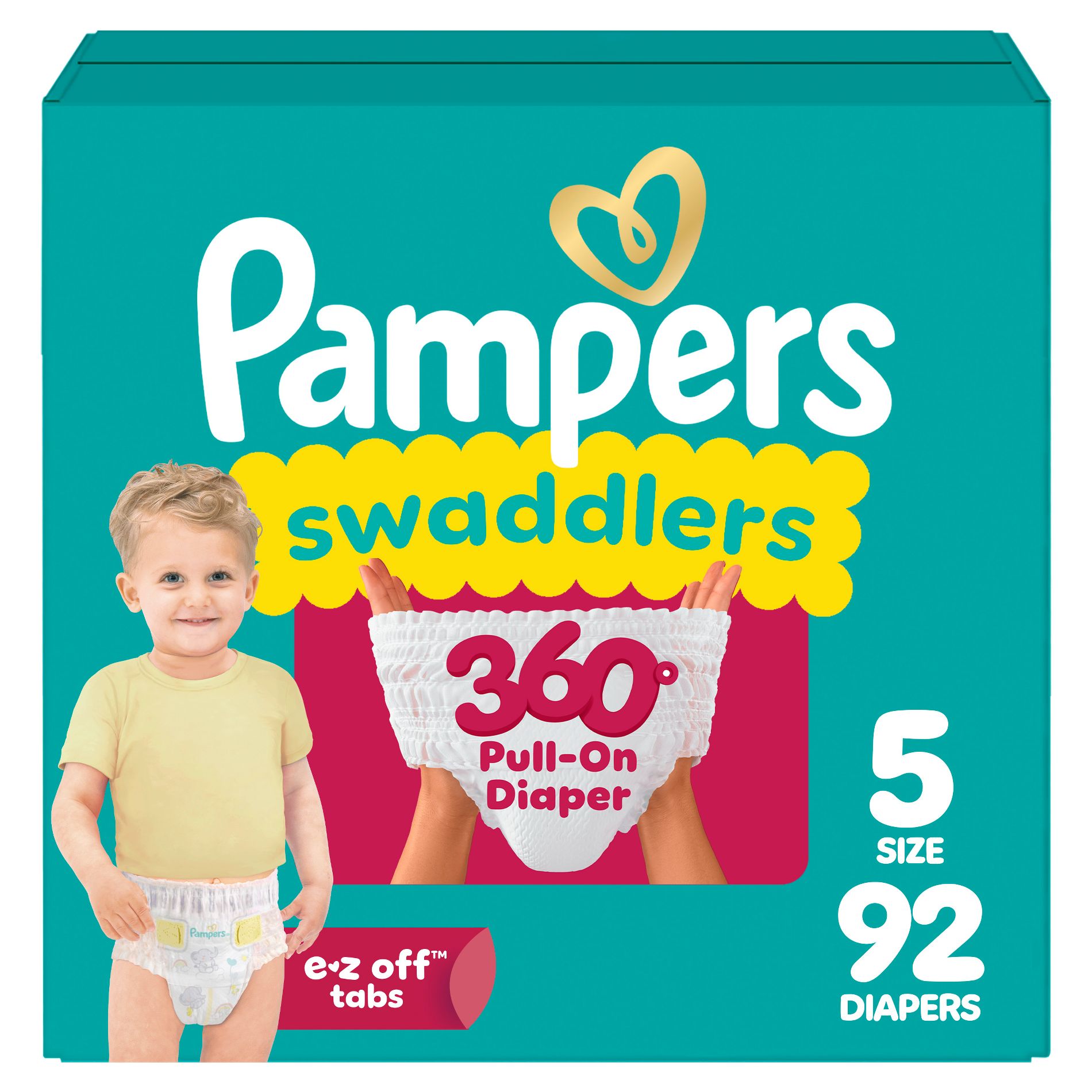 Pampers Swaddler 360 Disposable Baby Diapers - Size 5 - 92ct