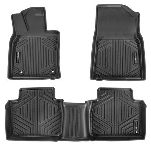 VEVOR Automotive Floor Mats, Fits for Toyota Camry 2018-2024, 3 pcs Front and 2nd Row Liners, All Weather Custom Fit TPE Vehicle Floor Mats, Black - 1 of 4