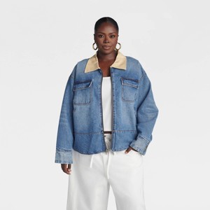 KBB by KAHLANA Women's 'The Carpenter Denim Jacket' - Medium Wash