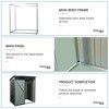 Whizmax 5x3FT Metal Outdoor Storage Shed -Lockable Metal Garden Shed Hinged Door Padlock, Anti-Corrosion Storage House(Black) - 3 of 4