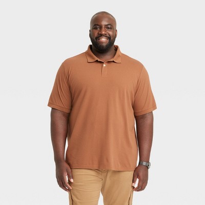 burnt orange mens polo shirts