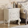 Hommoo White Nightstand with 2 Drawers - 3 of 4