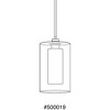 Progress Lighting, Double Glass, 1-Light Pendant, Polished Chrome, Seeded and Etched Glass Shade - 2 of 3