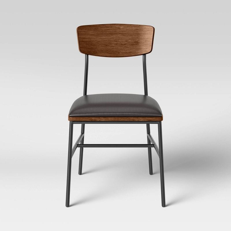 2pk Telstar Mid-Century Modern Mixed Material Dining Chair - Threshold™, 5 of 16
