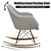 Costway Set of 2 Accent Rocking Chair Upholstered Rocking Arm Chair w/ Cushion - 4 of 4