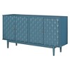 Whisen Modern 4-door Sideboard with Convex Pattern Doors and 2 Silver Handle - 4 of 4