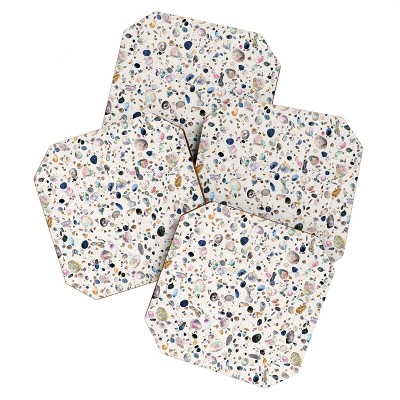 Ninola Design Mineral Terrazzo Set of 4 Coasters - Deny Designs