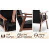 CAVINAS Mid-Century Modern Armchair,Upholstered Accent Chair for Living Room,Leisure Armchair with Rubberwood Frame,Lounge Chair Indoor - 2 of 4