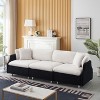 NicBex 3 Seater Sofa Couch with 2 Pillows Comfy Teddy Fabric Couch with Deep Seats and Soft Cushion for Living Room,Apartment - 4 of 4