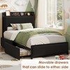 Twin Size Bed Frame with 2 Storage Drawers and Charging Station - 4 of 4