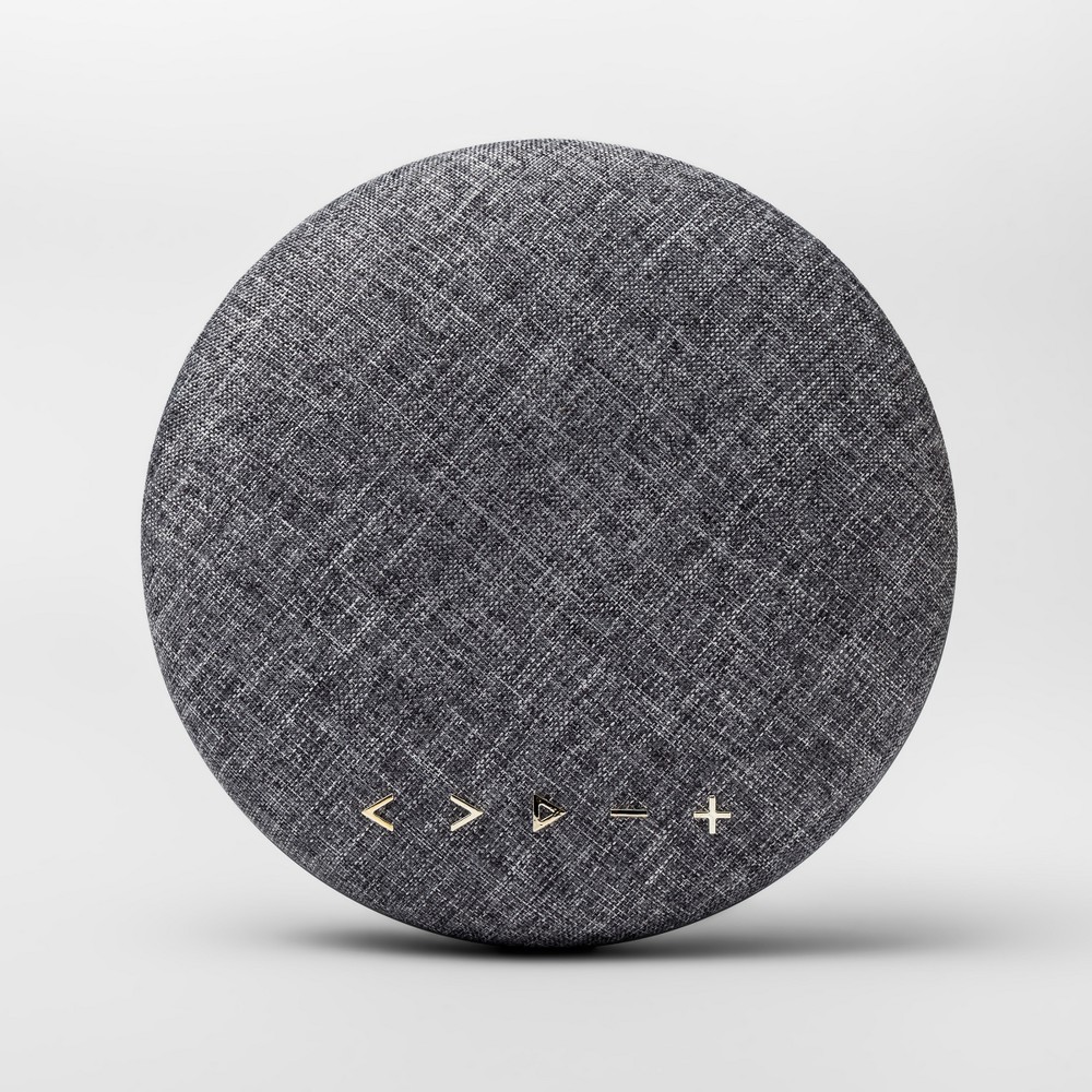 heyday Round Portable Bluetooth Speaker - Gray/Gold
