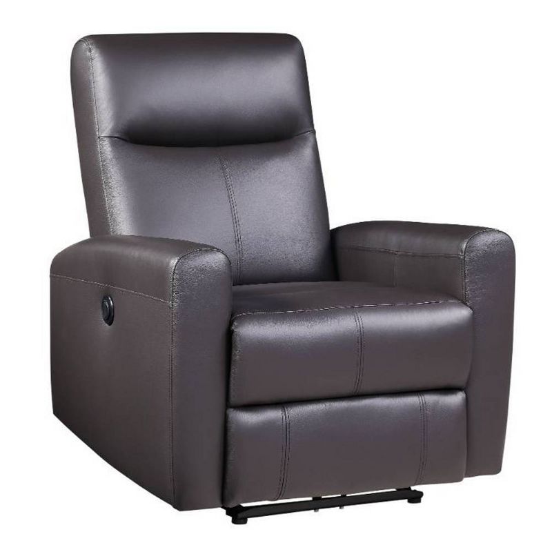42&#34; Blane Grain Leather Match Recliner Brown - Acme Furniture, 3 of 7