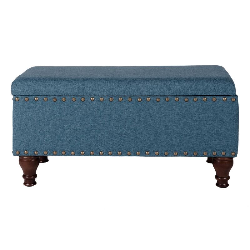 Large Rectangle Storage Bench with Nailhead Trim - HomePop, 3 of 13