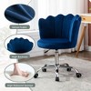 NicBex Adjustable Height Swivel Shell Back Desk Office Chair with Silver Base for Work Study Vanity,Living Room,Blue - 4 of 4