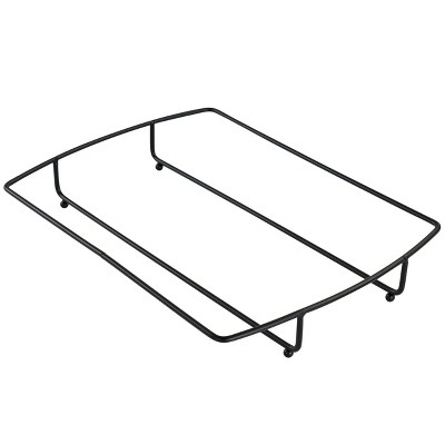 Elegant White Ceramic Tidbit Serving Set with Metal Rack