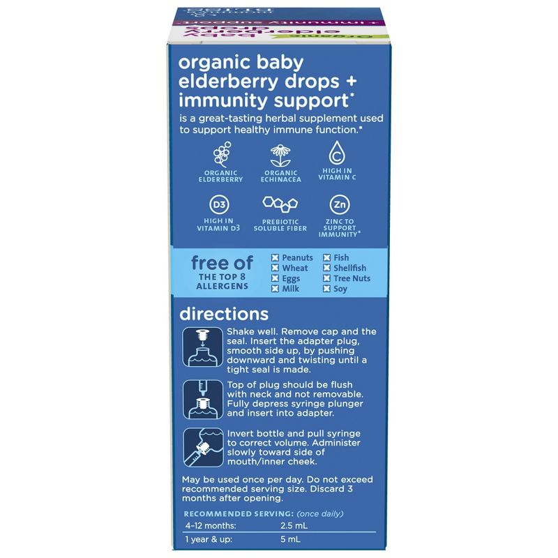 Mommy&#39;s Bliss Organic Baby Elderberry Drops + Immunity Support - 3 fl oz (36 servings), 3 of 10