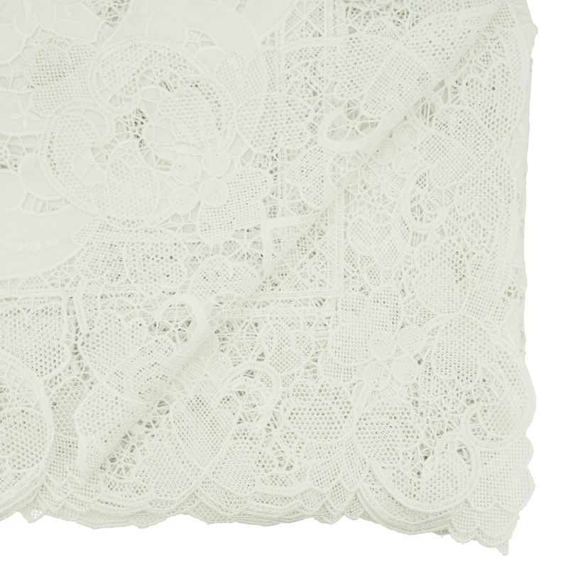 Saro Lifestyle Lace Design Elegant Tablecloth, 2 of 5