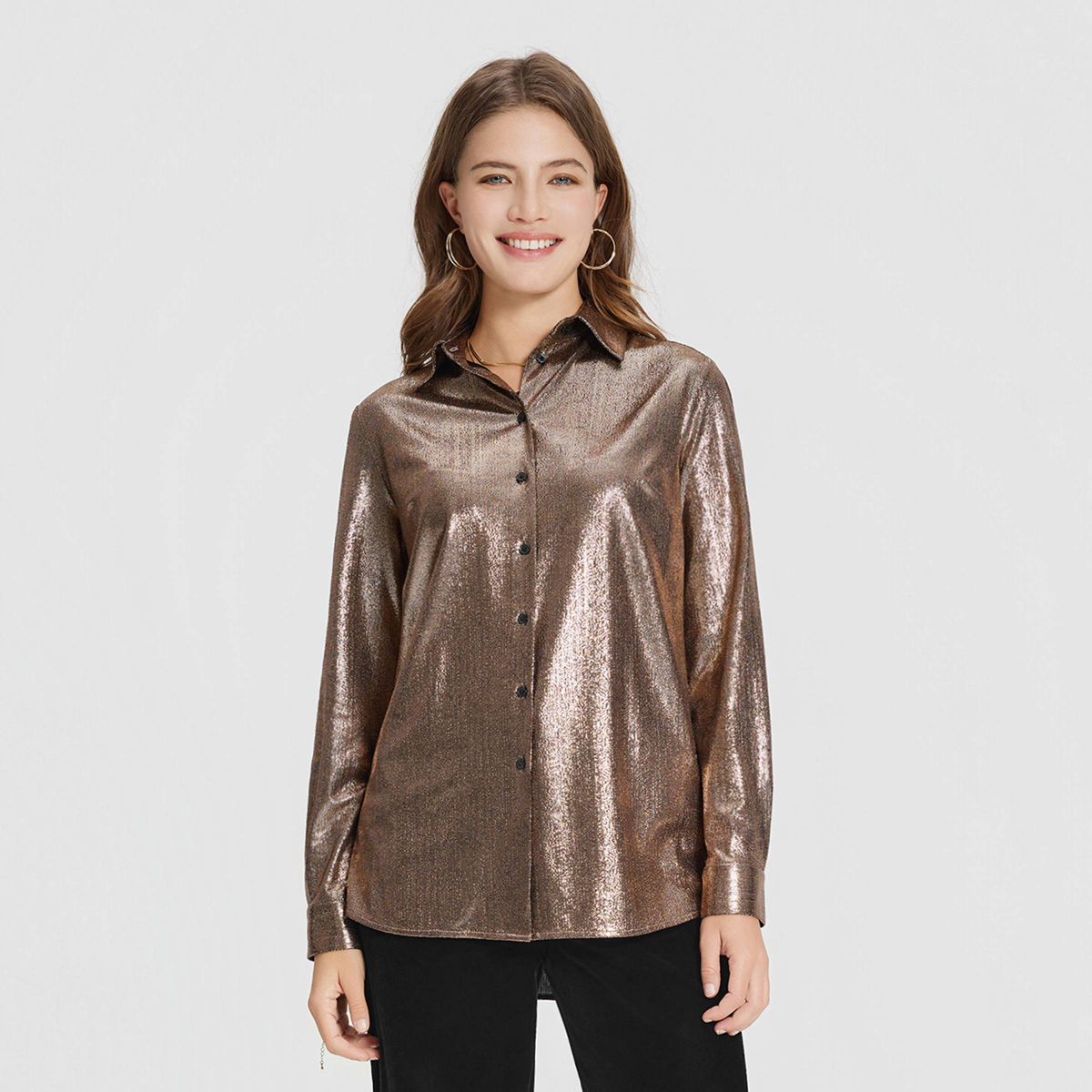 Women's Long Sleeve Party Button-Down Shirt - A New Day™ - thumbnail 10