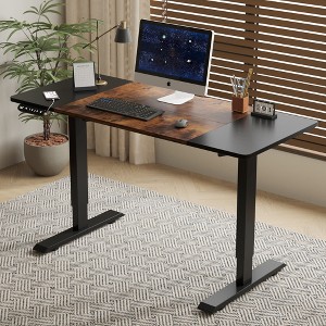 KWPZQEB Height Adjustable Electric Standing Desk, Sit Stand up Desk, Home Office Desk Ergonomic Rising Computer Table - 1 of 4