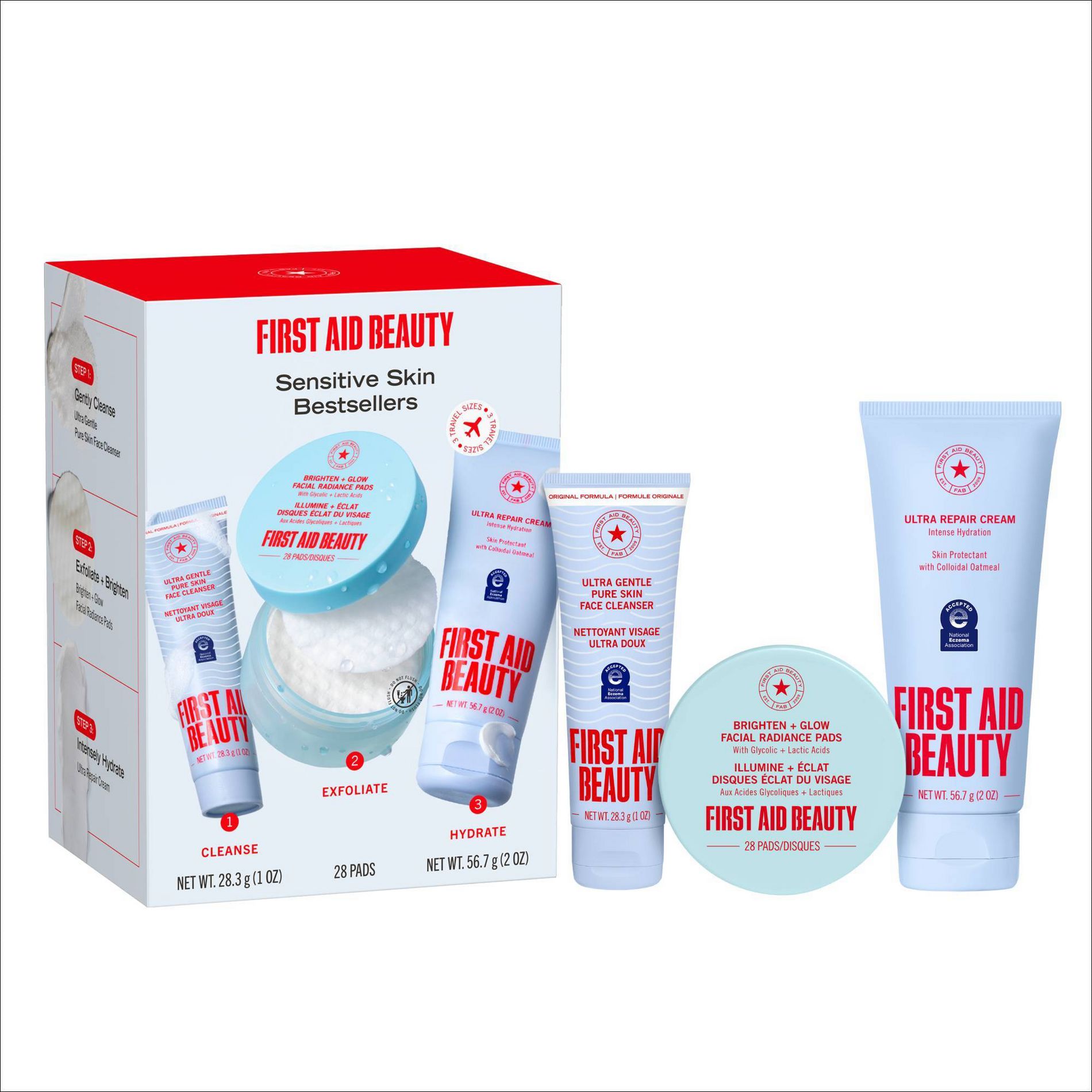 FIRST AID BEAUTY Sensitive Skin Bestsellers Kit - Travel Size - 3pc -Beauty Studio