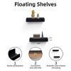SEVOBAL Decorative Bookshelf Floating Shelves Wall Mounted Wood Shelf Hanging Bathroom Shelf Home Wall Decor Corner Shelf, Black, 14.96"*6.1"*1.57" - 4 of 4