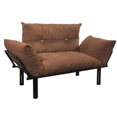 NicBex Upholstered Loveseat Sofa with Tufted Button Back Modern 2 Seater Couch with Metal Legs for Living Room,Apartment