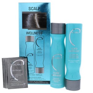 Malibu Scalp Wellness Treatment Kit (Shampoo 9 oz, Conditioner 9 oz, Scalp Remedy 4 x 0.17 oz) - 1 of 4