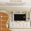 97.4"W Elegant Wall Unit Entertainment Center with Bookshelf, TV Stand for TVs Up to 70", Media Console with Adjustable Shelf - ModernLuxe - 4 of 4