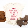Football Hearts & Lyric Charts - Womens Garment Dyed Tee - 3 of 4