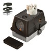 Stainless Steel Cat Litter Box, High Sided Enclosure Litter Box with Lid, Front and Top Door, Large Cat Toilet with Sand Filter Pedal & Litter Scoop - 3 of 4