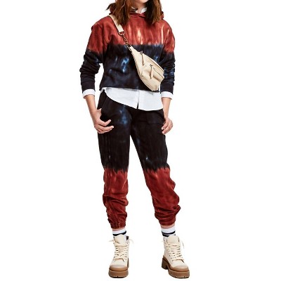 Girl Fiery Tie Dye Jogger - tractr