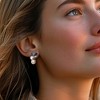 Ross-Simons 6-8.5mm Cultured Pearl and 2.00 ct. t.w. Sky Blue Topaz and London Blue Topaz Earrings With .10 ct. t.w. Sapphires in Sterling Silver - 2 of 4