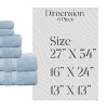 Home Weavers Elegance Essentials 550GSM 100% Cotton Zero Twist Super Absorbent Bath Towel Set - 2 of 4