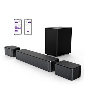 ULTIMEA Poseidon M3T 5.1 Surround Sound Bar, with Wireless Subwoofer and Rear Speakers, 350W - 1 of 4