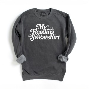 Simply Sage Market Women's Garment Dyed  Graphic Sweatshirt My Reading Sweatshirt - 1 of 3