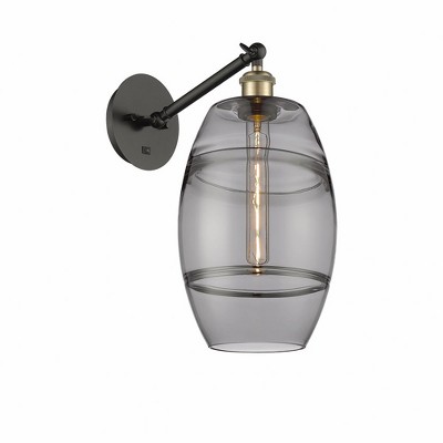 Vaz - 1 Light Arm Adjusts Up and Down Wall Sconce In Industrial Style-9.88 Inches Tall and 8 Inches Wide
