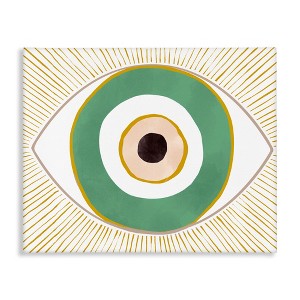 Stupell Industries Green Modern Evil Eye Symbol Canvas Wall Art - 1 of 4