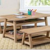 ECR4Kids Sit n' Stash Rectangular Table, Natural - 4 of 4