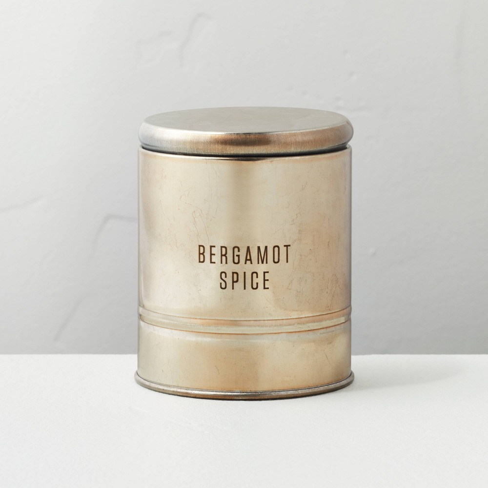 5oz Bergamot Spice Lidded Tinplate Seasonal Candle - Hearth & Hand with Magnolia