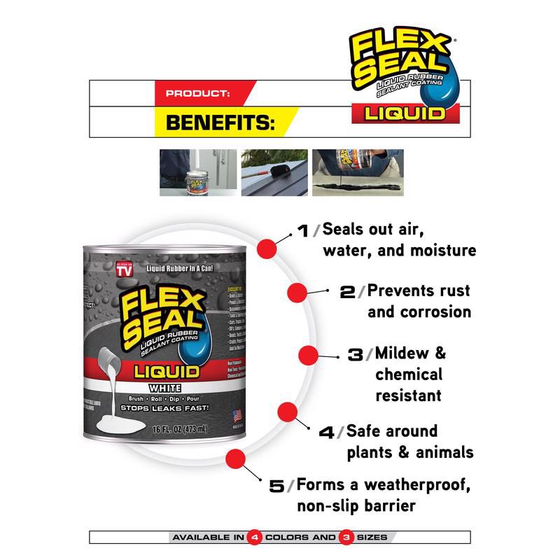 FLEX SEAL Family of Products FLEX SEAL Gray Liquid Rubber Sealant Coating 1 gal, 3 of 10